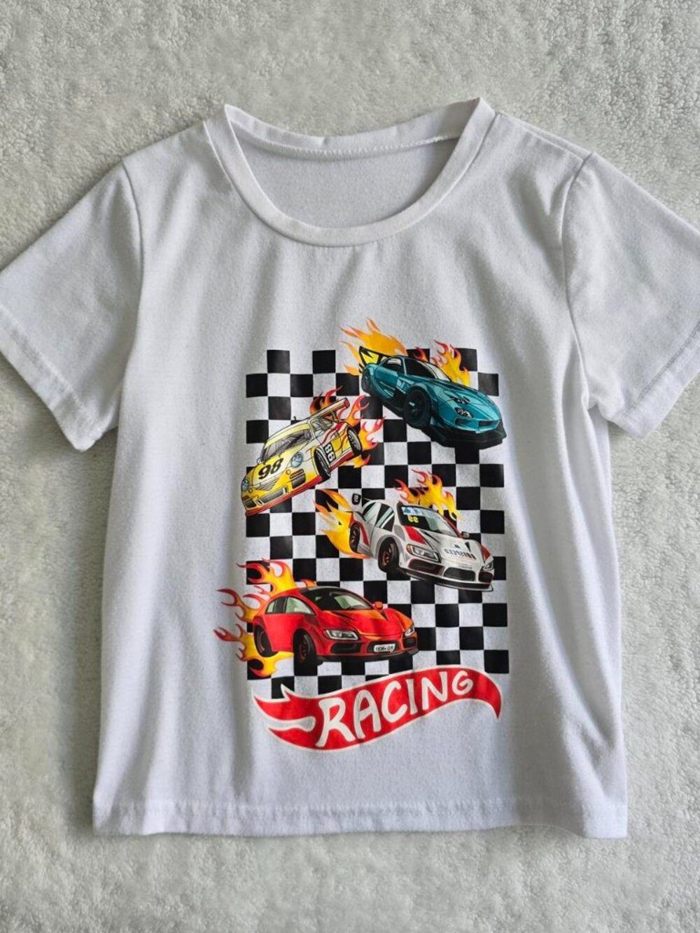 Race Car Graphic Kids Tee